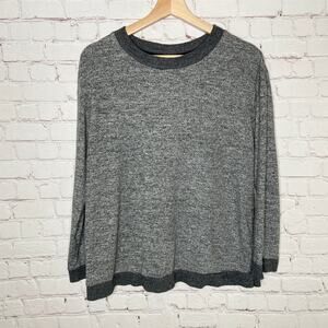 Topshop Heathered Grey Crew Neck Sweater US 4